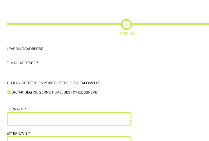 Er det lovligt at kryds afkrydsningsfeltet til nyhedsbrev tilmelding i indkøbskurven som default?
