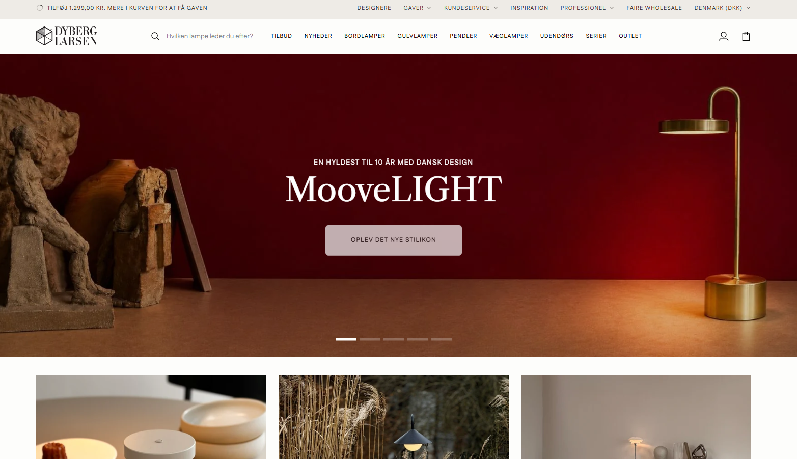 Dyberg Larsen web-design