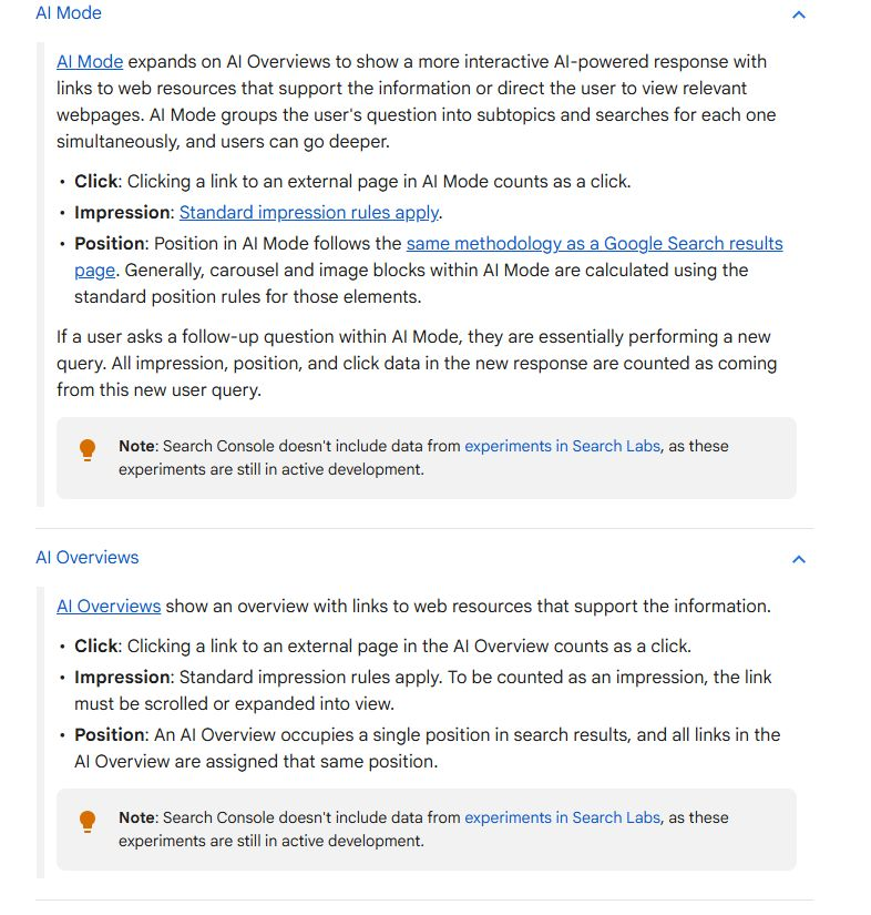 Google Search Console inkluderer nu AI Mode- og AI Overview-data