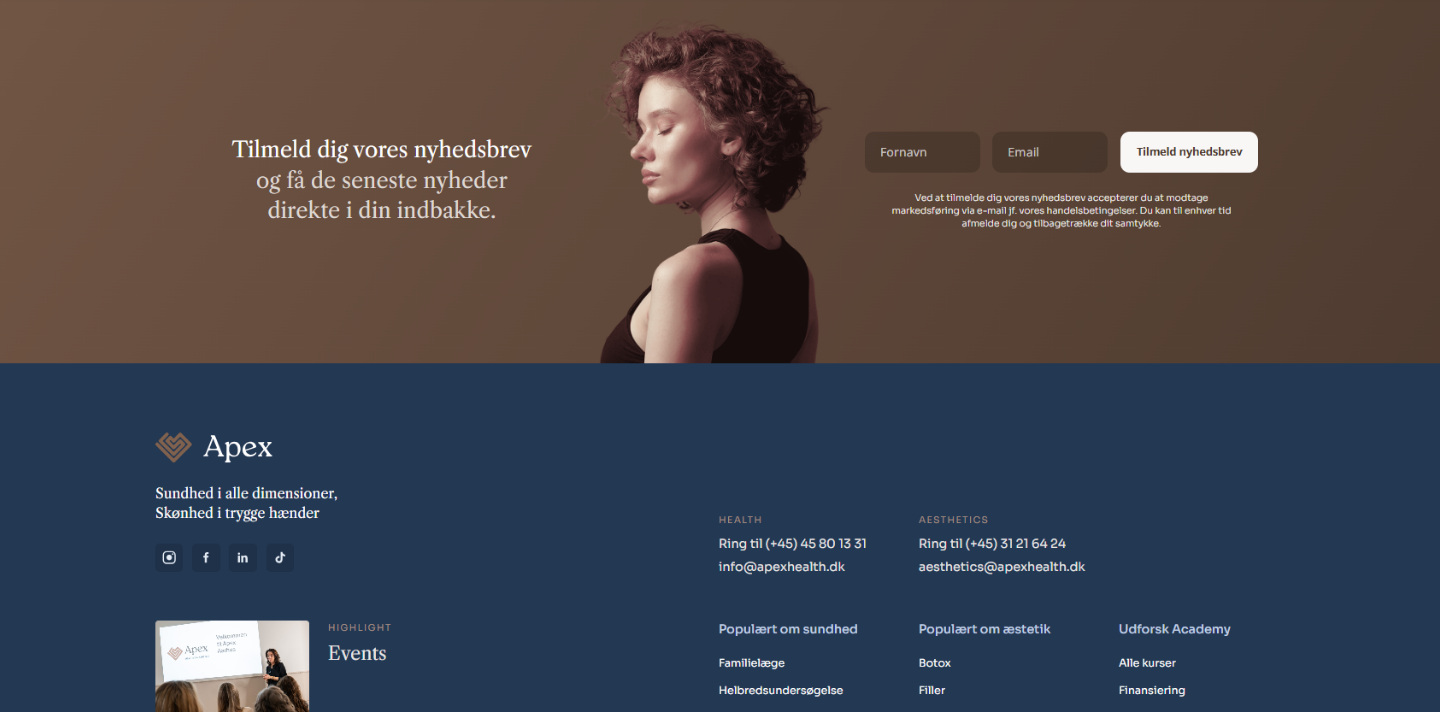 Apex Health web-design