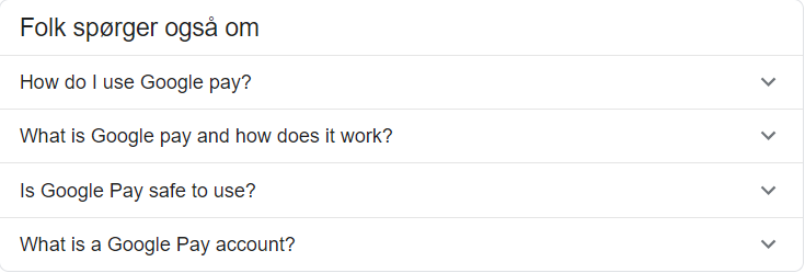 People also search box